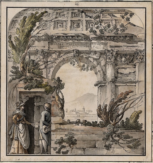 Giacomo Quarenghi, Decorazione per la Galleria di Palazzo Buturlin. Bergamo, Biblioteca Civica A. Mai Giacomo Quarenghi, Decorazione per la Galleria di Palazzo Buturlin. Bergamo, Biblioteca Civica A. Mai